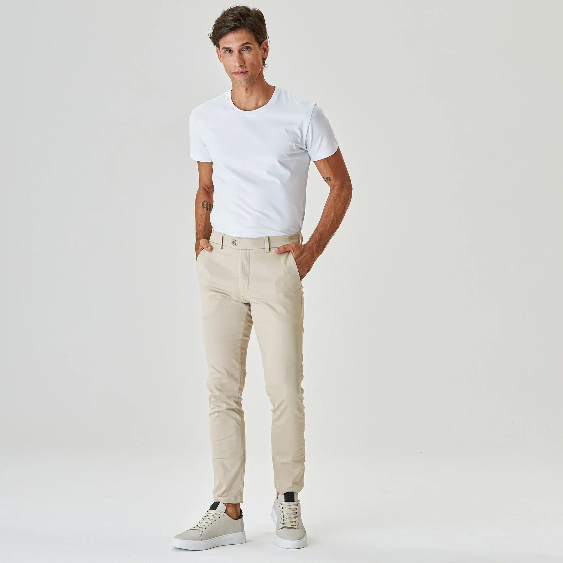 Calça Daily em Alfaiataria Bege